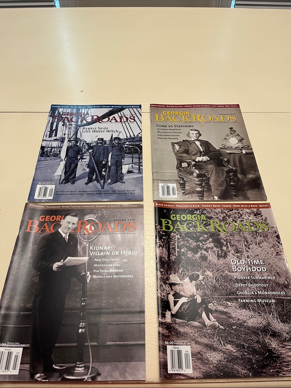 Georgia Backroads Magazine 2010 - Assorted Covers in Brown, Black, Cream, Green